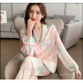 Women Satin Short Sleeve Sleepwear Solid Pajamas